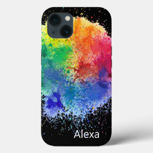 Funda Para iPhone 13 Pintura de explosión en negro