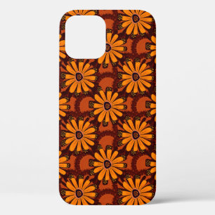 Funda Para iPhone 12 Pintura de flores caídas, garabatos, textu grueso