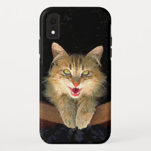Funda Para iPhone XR Pintura de gato loco - Arte de gato original lindo