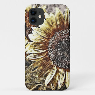 Funda Para iPhone 11 Pintura de girasol de época #4 - estuche de iphone