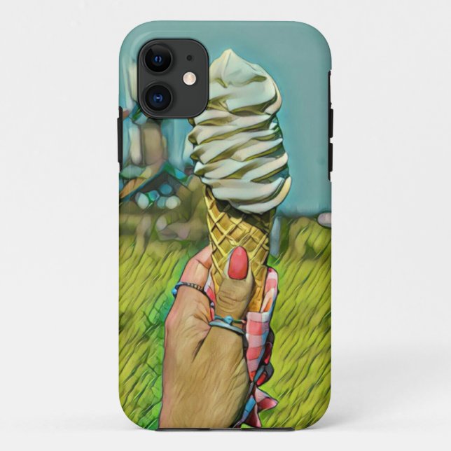Funda De Case-Mate Para iPhone Pintura de helados de época (Reverso)