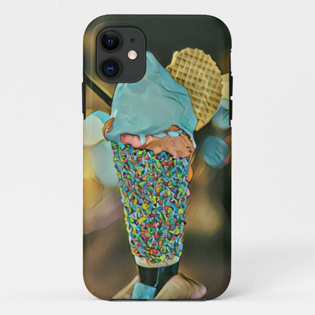 Funda De Case-Mate Para iPhone Pintura de helados de época (Reverso)