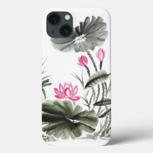 Funda Para iPhone 13 Pintura de la acuarela de la flor de Lotus