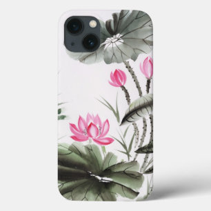 Funda Para iPhone 13 Pintura de la acuarela de la flor de Lotus