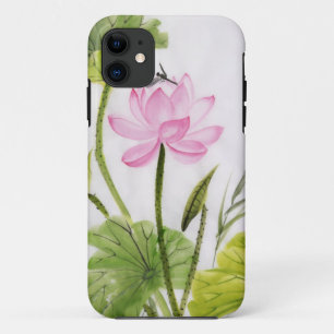Funda Para iPhone 11 Pintura de la acuarela de la flor de Lotus 2