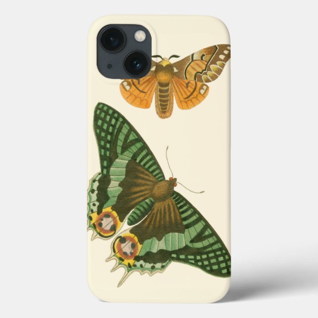 Funda De Case-Mate Para iPhone Pintura de mariposa ligeramente bordeada (Reverso)