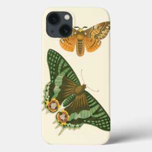 Funda Para iPhone 13 Pintura de mariposas ligeramente bordeada