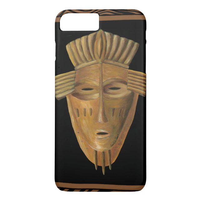 Funda De Case-Mate Para iPhone Pintura de máscara africana de Chariklia Zarris (Reverso)