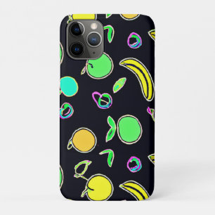 Funda Para iPhone 11 Pro Pintura de Neon con frutas de colores expresivos
