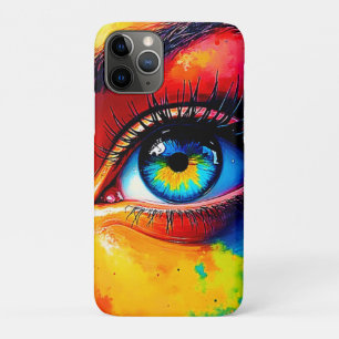 Funda Para iPhone 11 Pro Pintura de Ojo Colorido Alma Vibrante 