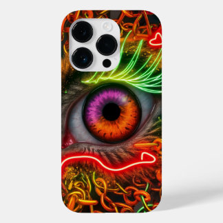 Funda Para iPhone 14 Pro De Case-Mate Pintura de ojo de gato neón: Colores vibrantes, pa