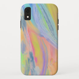 Funda Para iPhone XR Pintura de óleo abstracto de arcoiris colorido