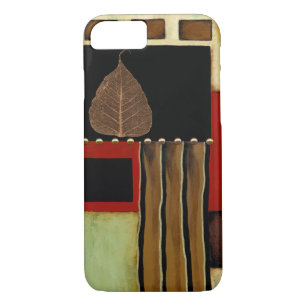 Funda Para iPhone 8/7 Pintura de panel multicolor con hoja marrón