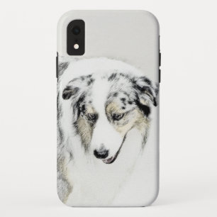 Funda Para iPhone XR Pintura de pastor australiano - Arte original de p