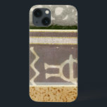 Funda Para iPhone 13 Pintura de patrón tribal contemporáneo<br><div class="desc">Un cuadro tribal contemporáneo que mezcla el cemento con lo abstracto. Colores de capas múltiples de paneles uno al lado del otro,  contando una historia compleja. ¡Esto sería un gran regalo para un ser querido!</div>