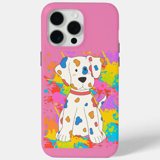 Funda De Case-Mate Para iPhone pintura de perro (Reverso )