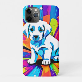 Funda Para iPhone 11 Pro Pintura de perro vibrante