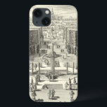 Funda Para iPhone 13 Pintura de petróleo de fuentes en el Jardín de Ver<br><div class="desc">Un bonito cuadro de aceite blanco y negro de las fuentes en el jardín de Versalles de Paul Decker. Decker era aprendiz de arquitectura en el siglo XVI. Produjo una serie de diseños que fueron publicados en un libro, incluyendo este. Si conoces a alguien que disfruta de hermosas representaciones arquitectónicas,...</div>