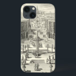 Funda Para iPhone 13 Pintura de petróleo de fuentes en el Jardín de Ver<br><div class="desc">Un bonito cuadro de aceite blanco y negro de las fuentes en el jardín de Versalles de Paul Decker. Decker era aprendiz de arquitectura en el siglo XVI. Produjo una serie de diseños que fueron publicados en un libro, incluyendo este. Si conoces a alguien que disfruta de hermosas representaciones arquitectónicas,...</div>