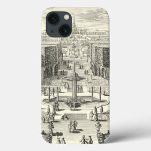 Funda Para iPhone 13 Pintura de petróleo de las fuentes en el Jardín de