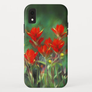 Funda Para iPhone XR Pintura de pincel indio - Arte de flores original