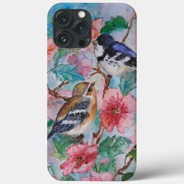 Funda De Case-Mate Para iPhone Pintura de primavera de Sparrows (Reverso )