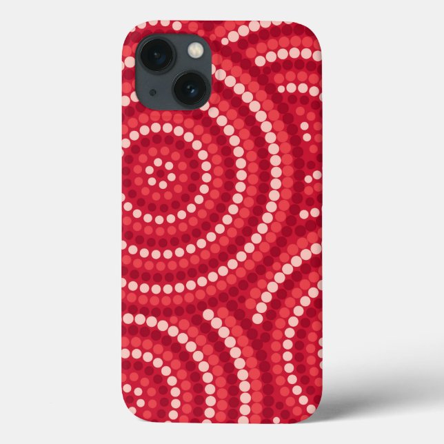 Funda De Case-Mate Para iPhone Pintura de puntos aborígenes (Reverso)