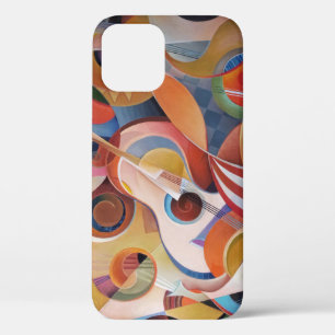 Funda Para iPhone 12 Pintura de resumen de música hecha a mano