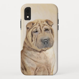 Funda Para iPhone XR Pintura de Shar Pei - Arte Perro Original Cuto
