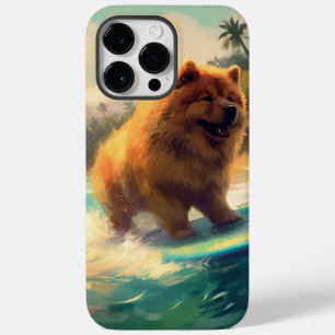 Funda Para iPhone 14 Pro Max De Case-Mate Pintura de surf en la playa de Chow Chow