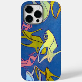 Funda Para iPhone 14 Pro Max De Case-Mate Pintura de tacones altos azules, por amor a los za