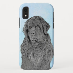Funda Para iPhone XR Pintura de Terranova - Arte de perro original lind