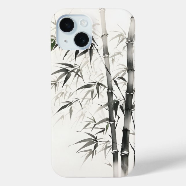 Funda De Case-Mate Para iPhone Pintura de tinta de bambú (Reverso )