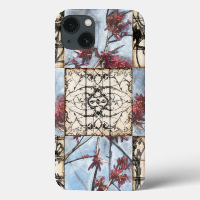 Funda De Case-Mate Para iPhone Pintura de trabajo en panel abstracto (Reverso)