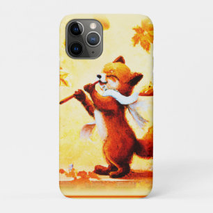 Funda Para iPhone 11 Pro Pintura de un feliz Zorro Rojo cantante. ¡Hazte co