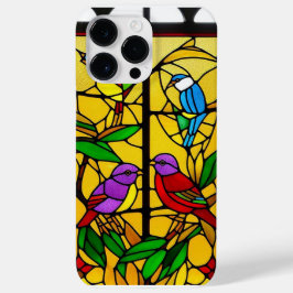 Funda Para iPhone 14 Pro Max De Case-Mate Pintura de vidrio manchado colorida con aves