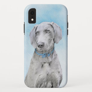 Funda Para iPhone XR Pintura de Weimaraner - Arte de Perro Original.