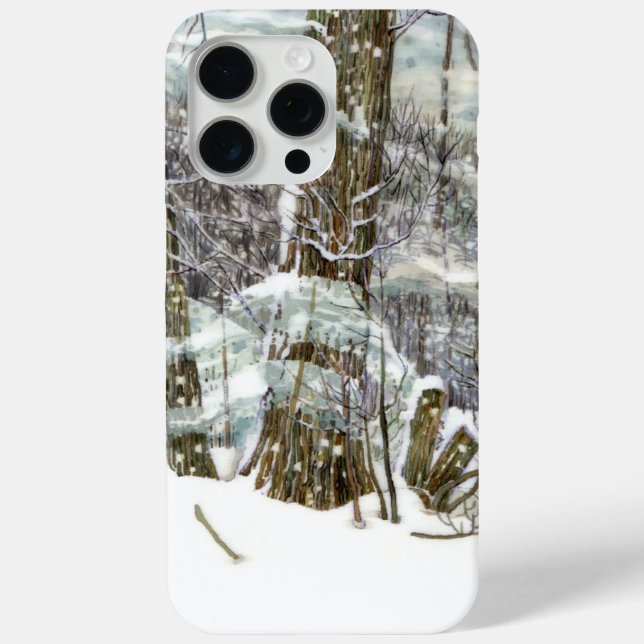 Funda De Case-Mate Para iPhone Pintura de Winter Watercol (Reverso )