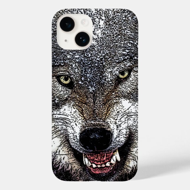 Funda De Case-Mate Para iPhone Pintura de Wolf Eyes (Reverso )