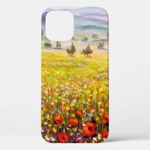Funda Para iPhone 12 Pintura del paisaje de cipreses toscanos italianos