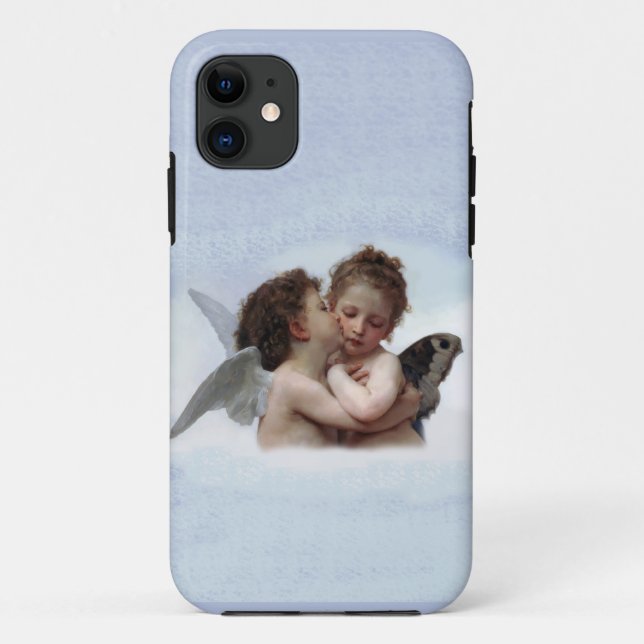 Funda De Case-Mate Para iPhone Pintura del primer beso de William Bouguereau (Reverso)
