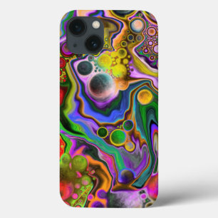 Funda Para iPhone 13 Pintura digital de pintura con fondo de líquido de