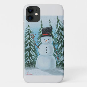 Funda Para iPhone 11 pintura digital de snowman