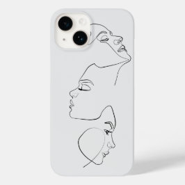 Funda Para iPhone 14 De Case-Mate Pintura estética Minimalista de Face Line Art