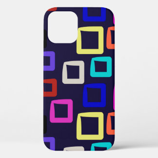 Funda Para iPhone 12 Pintura geométrica cuadrada, gráfico de diseño sin