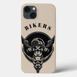 Funda Para iPhone 13 Pintura gótica del cráneo con detalles complicados