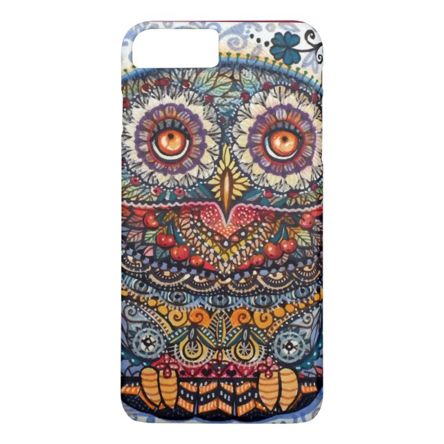 Funda De Case-Mate Para iPhone Pintura gráfica mágica del búho (Reverso)