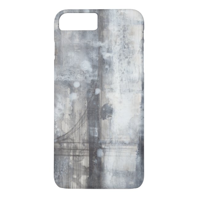 Funda De Case-Mate Para iPhone Pintura gris contemporánea (Reverso)