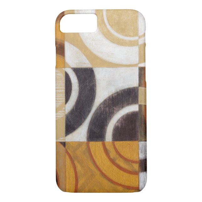 Funda De Case-Mate Para iPhone Pintura moderna con patrones circulares (Reverso)