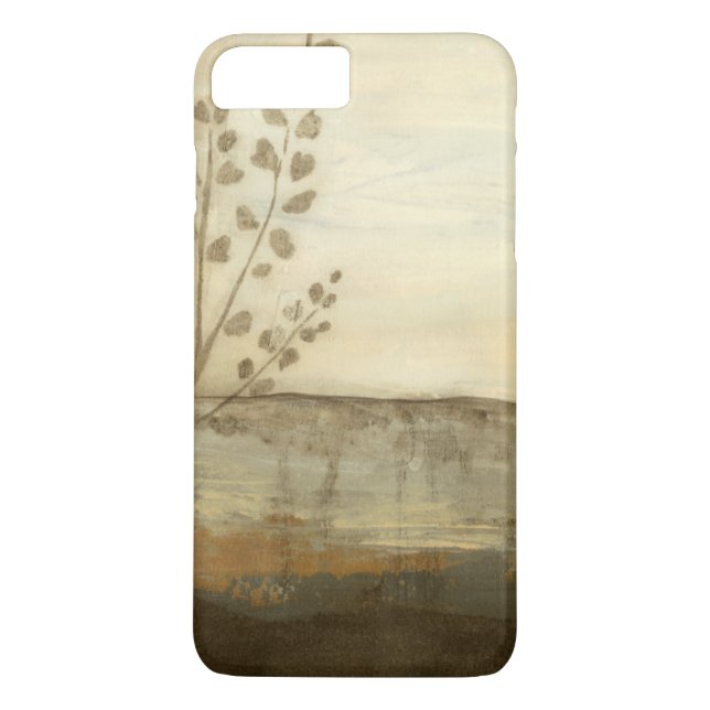Funda De Case-Mate Para iPhone Pintura moderna de aceite de paisajes de atardecer (Reverso)